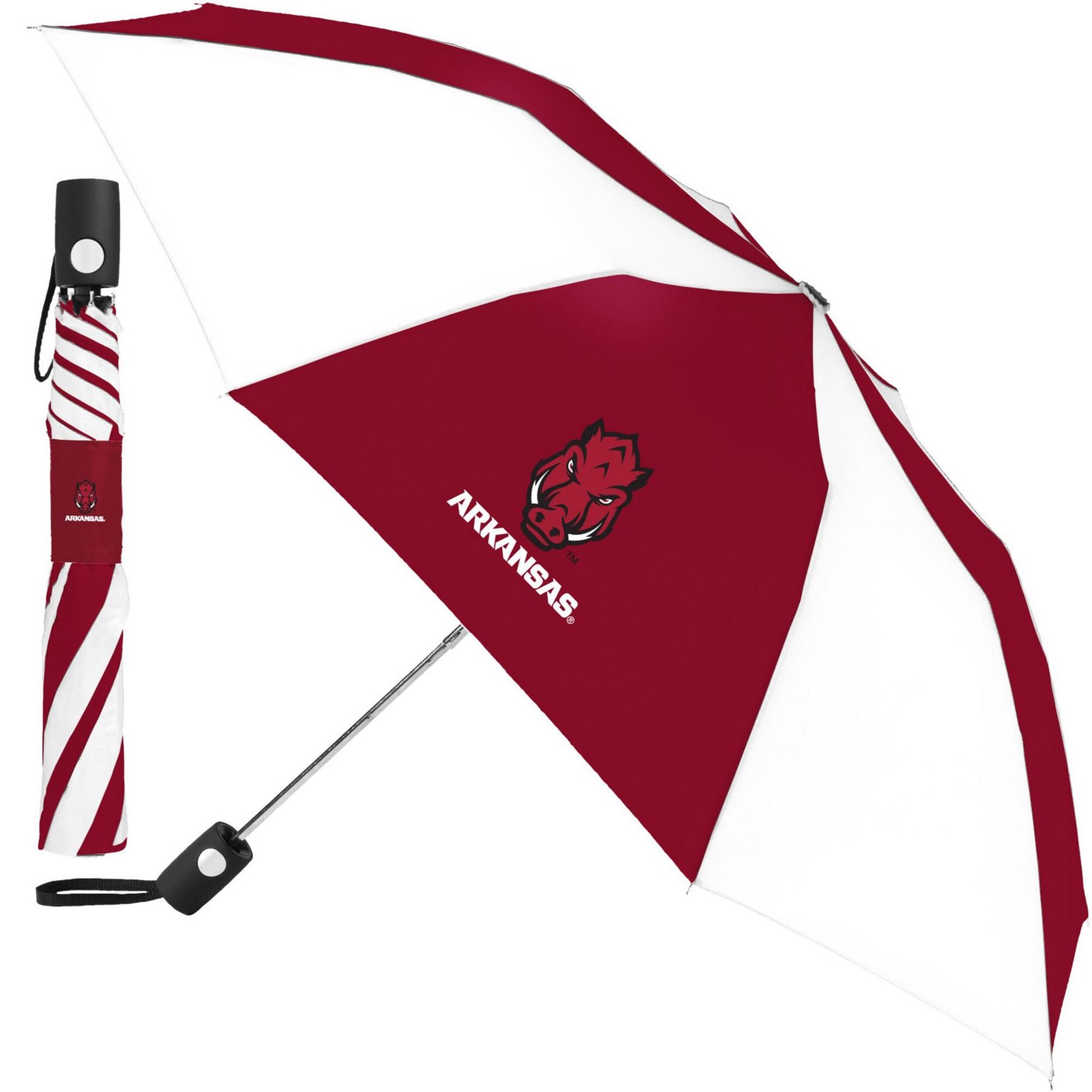 WinCraft Arkansas Razorbacks Cardinal/ 42" Folding Umbrella - view number 1